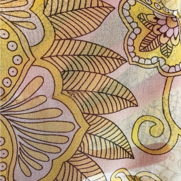 Julie Brown Silk sheer V-Neck Tunic - Sz 2 - Picture 7 of 15